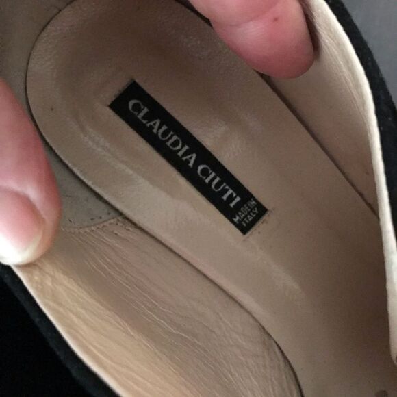 Claudia Ciuti Italy black suede Stiletto Booties 9.5 - Picture 2 of 9